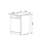 Lavavajillas Aspes AJ13601ED/X 14 servicios 6 programas E 59,8 cm - Imagen 3