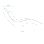 Chaise longue de polietileno, muebles de jardín, tumbonas y chaise longues. - Imagen 2