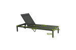 OUTFLEXX Tumbona con ruedas, antracita mate, aluminio, 193x60x32,5cm, respaldo ajustable - Imagen 2