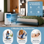 Enfriador de Aire Evaporativo 4 en 1 – Frescor, Humidificación y Purificación