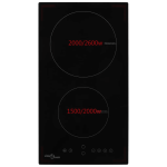 Placa de inducción VidaXL 3500W 2 zonas negro 28,8 cm - Imagen 2