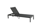 OUTFLEXX Tumbona con ruedas, antracita mate, aluminio, 193x60x32,5cm, respaldo ajustable - Imagen 7